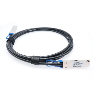 China Passive Direct Copper Twinax 100g Qsfp28 Dac FTXX 100g Qsfp28 Dac Attach Cable 1m (3ft) for sale