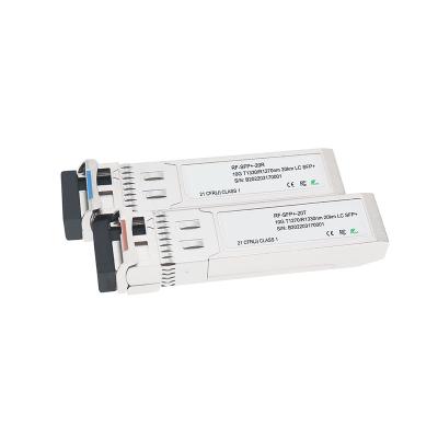 China FTTX module 10g bidi optical WDM sfp+ 1270/1330nm 20km LC SFP module 10g for sale