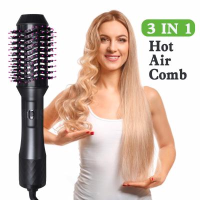 China Wholesale Amazon Success Hair Dryer 1200w Hair Brush Dryer Comb One Step Airbrush Professional Ionic Hot Cold Hair Dryer for sale