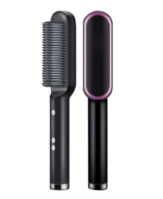 China Professional Easy to Use Luxury Safe Electric Straighten Hair Brush Curler Straightener Comb Styler Fast Heating Ceramic Hair Straightener for sale