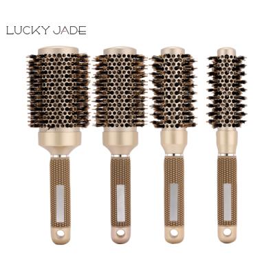 China Professional Fashion Ion Anti Static Ceramic Nano Technology Hair Brush Hair Curling Round Brush for sale