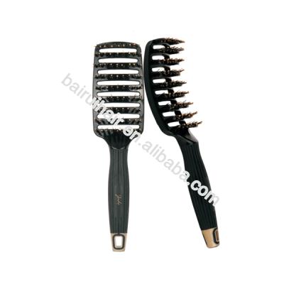 China Wholesale Fashion Boar Hair Vented Hair Brush Keratin Curved Vent Brush For Hair for sale