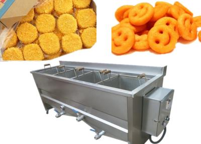 China microplaquetas de batata 12kw semi automáticas que fazem a máquina com cestas dobro à venda