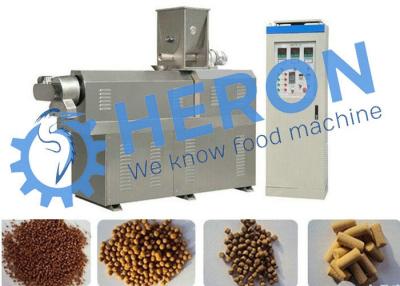 China Sliver pet food feed puffing machine , Fish Food Production Line for dog cat products for sale