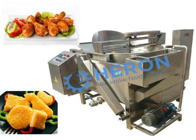 China 100-200kg/H Automatic Fryer Machine / Oil-Water Mixture Frying Machine for sale