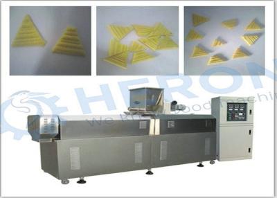 China Twin screw 2D pellet Triangle Snacks Production Line / snack food equipment for sale