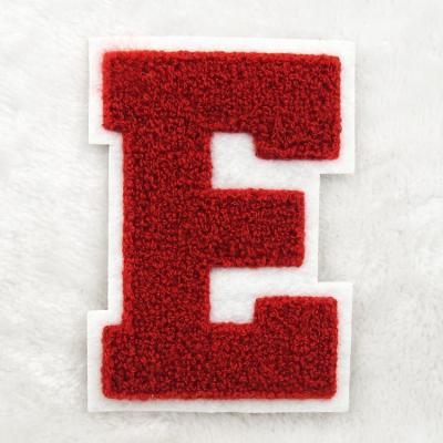 China Viable Custom Logo Iron On Sew On Embroidery Towel Chenille Patches For Apparel for sale