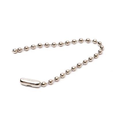 China For Necklace Customized Stainless Steel Ball Chain With Connector For Hang Tag Label for sale