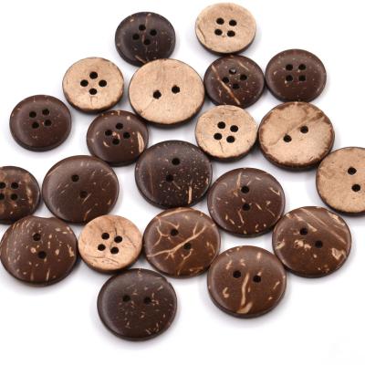 China Dry Clean Around Brown Garment Sewing Natural Coconut Shell Buttons for sale