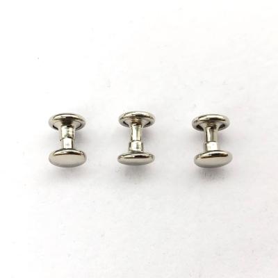 China Custom Copper Solid Metal Decorative Stainless Steel Cap Double Head Brass Rivet Nickel Free For Leather for sale