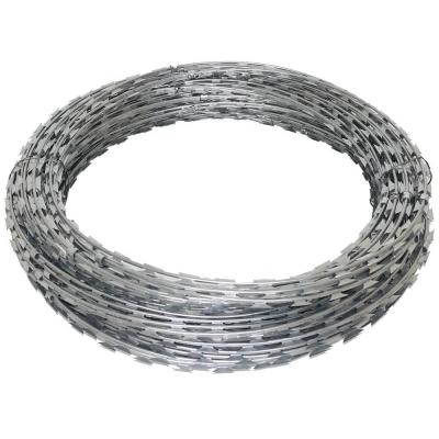 China Top Selling Electro Electro Galvanized BTO-22 Razor Wire 500mmx10kg for sale