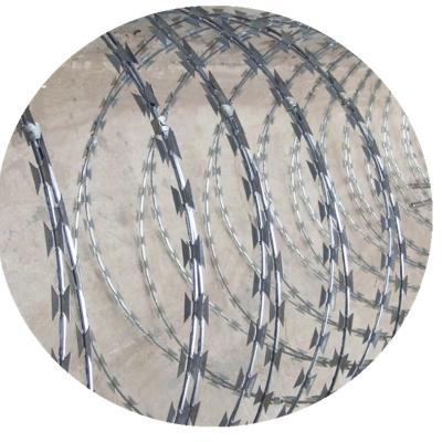 China Hot Dipped Galvanized BTO-22 Razor Barbed Wire Coil BTO-22 Type for sale