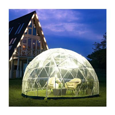 China Easy Assemble Asweets View Garden Plastic Transparent Igloo Restaurant Geodesic Dome Tent for sale