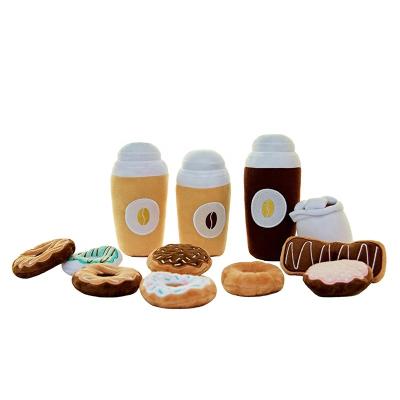 China Soft Cloth With Filling Asweets 2021 New Arrival Pretend Play Game Role Play Donuts Shop Game Food Toys for sale