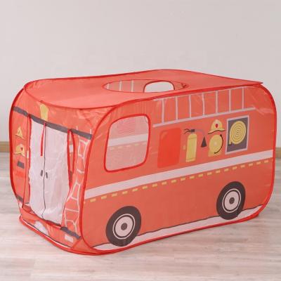 China Easy Assemble Asweets Outdoor Indoor Kids Jump Up Fire Fighting Truck Play House Toy Tent for sale