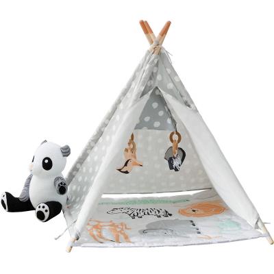 China Asweets Soft Jungle Baby Activity Teepee Baby Play Gym with Mat for sale