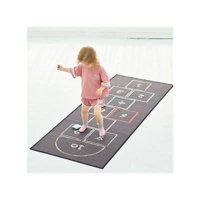 China Polyester Factory Wholesale Hip Hopscotch Game Mat Child Hopscotch Game Mat Machine Wash for sale