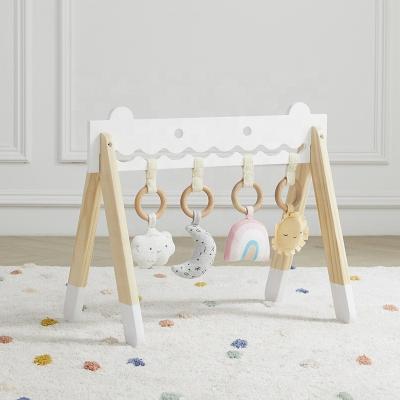 China Sports Toys Asweets Toy Wooden Activity Baby Gym 2022 Newborns Gift with Rattle Toys for sale