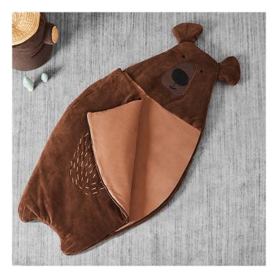 China Asweets Indoor Outdoor Soft Plush Animal Shape Warm Brown Bear Sleeping Bag For Kids 1030301720 for sale