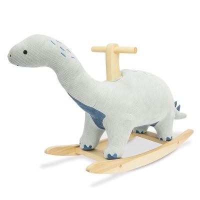 China Ride on Toy Asweets Rocking Horse Toy Stuffed Animal Ride on Wooden Dinoduar Rocker for sale