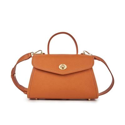 China Wholesale Portable Women's Lychee Whip Purse Fashion Envelope Shoulder Bags Pure Orange Removable Strap Cross - Body Bag In Stock for sale