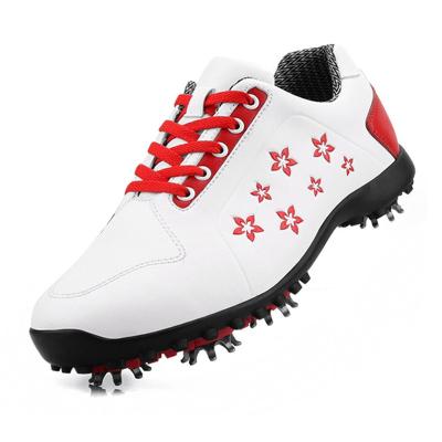 China Damping High Foot Joy Spikeless Lady Women Golf Waterproof Leather Shoes for sale