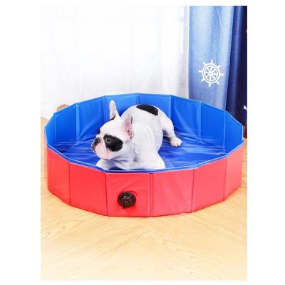 China Sustainable Supply Various  Hard Plastic Foldable  Puncture Proof Cat Dog Pet Swimming Paddling Pool for Pets Playing for sale