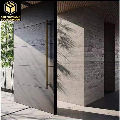 China Painted Custom Sizes  Aluminum Garden Gate Door Aluminum Front Pivot Main Entrance Door for sale