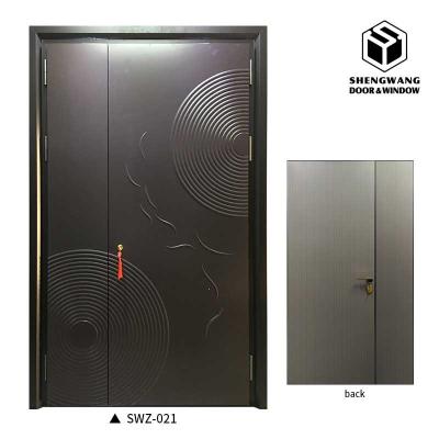 China Environmental Protection Aluminum Swing Door Rust proof 90mm Modern Swing Doors for sale