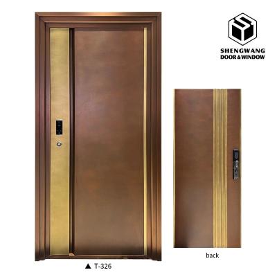 China Puerta de entrada de aluminio de color personalizado para la casa más grande en venta