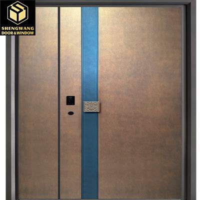 China 2.05M Door Furniture Stainless Steel Entrance Door Customizable Steel Exterior Doors for sale