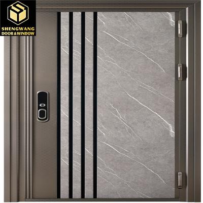 China Black Customized Stainless Steel Entrance Door Aesthetics Steel Entry Doors for sale