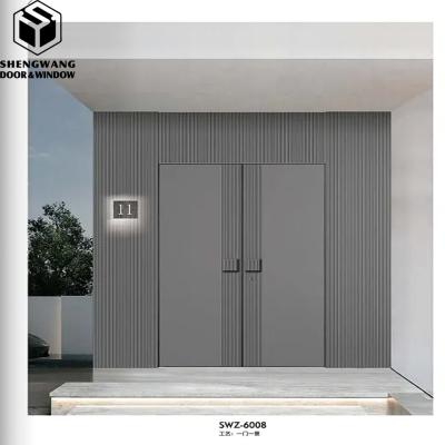 China Customized Grey  Aluminum Sliding Glass Door Glazed Aluminium Door for sale