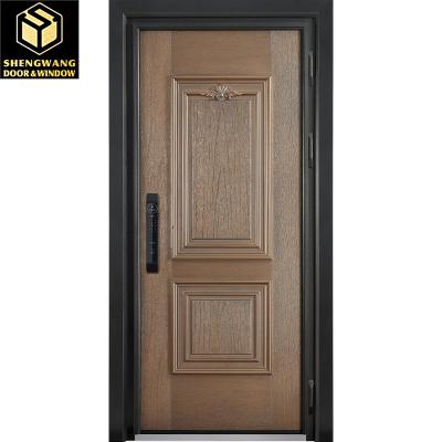 China MDF Customized Color Aluminum Entrance Door Swig Left Aluminum Front Door for sale