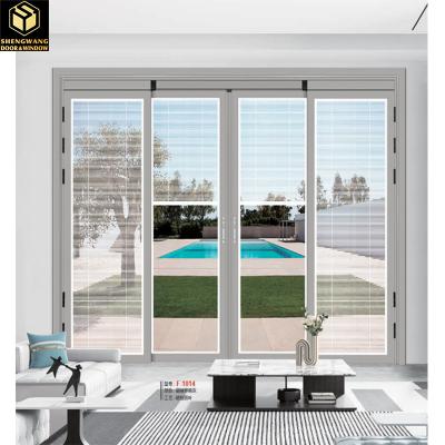 China White Brown Aluminum Sliding Glass Door Custom Dimensions Aluminium Glass External Door for sale