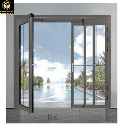 China Multi Functional Rust Proof Aluminium Hinged Doors Aluminium Bifold Exterior Doors for sale