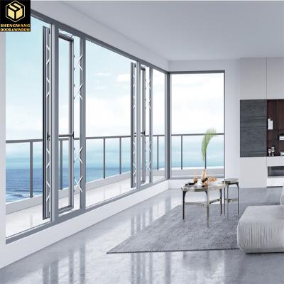 China Customized Width Swing Window 5mm - 20mm Glass Aluminum Sliding Windows for sale