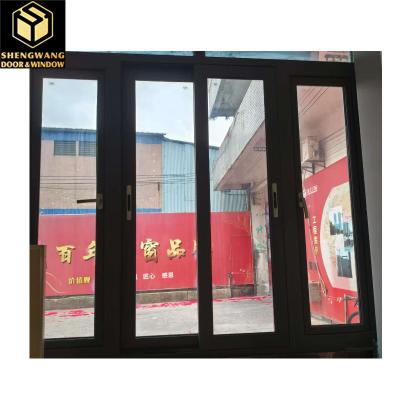 China Villa Push Pull Gordijn Wand Venster Doorzichtig Aluminium Venster Schuifkoers Te koop