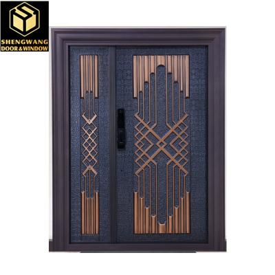 China Apartment Safety Aluminum Wooden Door Soundproof Entry For Market for sale