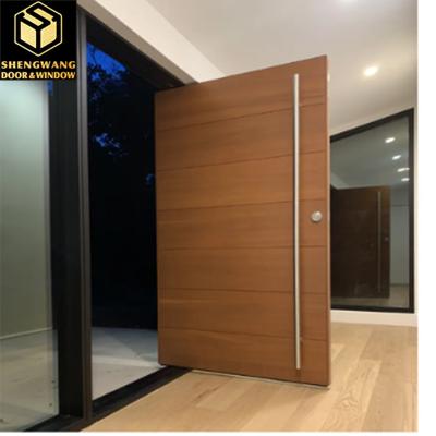 China Powder Coated Aesthetics Solid Aluminum Exterior Doors For Main Entrance for sale