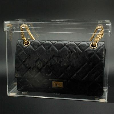 China Glamdisplay Acrylic High End Clear Custom Clear Polished Acrylic Luxury Handbags Storage Bag Display for sale