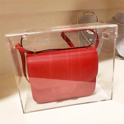 China Glamdisplay High End Wholesale Acrylic Bag Rack Display Stand Rack Luxury Acrylic Handbags Storage Bag Display Display For Small Bags for sale