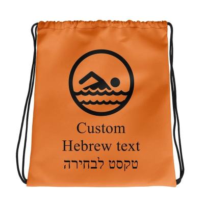 China Custom Promotional High Quality Waterproof 210D Polyester Drawstring Backpack, Sports Polyester Drawstring Bag for sale