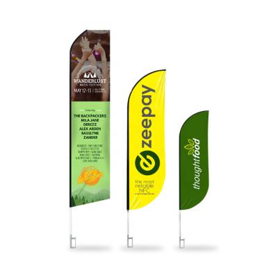 China Portable Custom Feather Flag With Aluminum Pole, Flying Knife Flag Wholesale Promotion Outdoor Advertising Teardrop Banner Flag Custom for sale