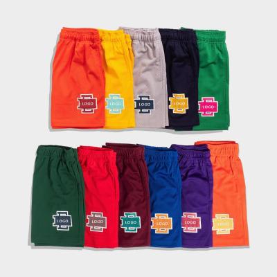 China Custom Anti-Wrinkle Logo Fashion Men Basketball Mesh Shorts 100 Polyester Plain Men's Sport Shorts Gym Shorts for sale