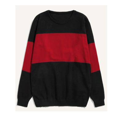 China Designer Pullover Sweater Male Sweater Men Custom Color Striped Casual Pullover Crewneck Sweater for sale