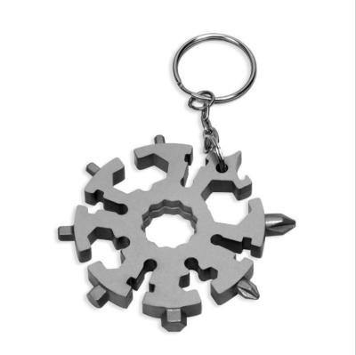 China Universal Multitool Pocket Key Chain Camping Tools Outdoor Snowflake Screwdriver for sale