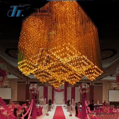 China 45w fiber optic led commercial color changing crystal fiber optic chandelier lighting for sale