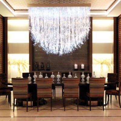 China Modern Luxury Customize Led Fiber Optic Modern Chandelier For Hotel Home Lighting Decoration for sale