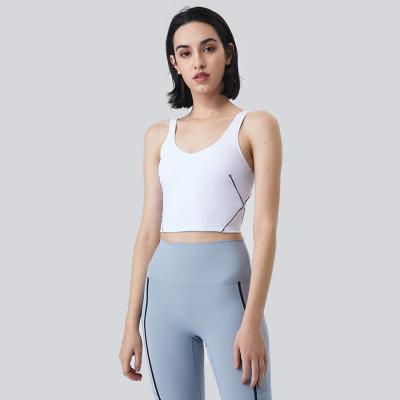 China Breathable Sports Vest For Sale Gym Activewear Sports Bras Yoga Suit Workout Vest For Women Vests for sale